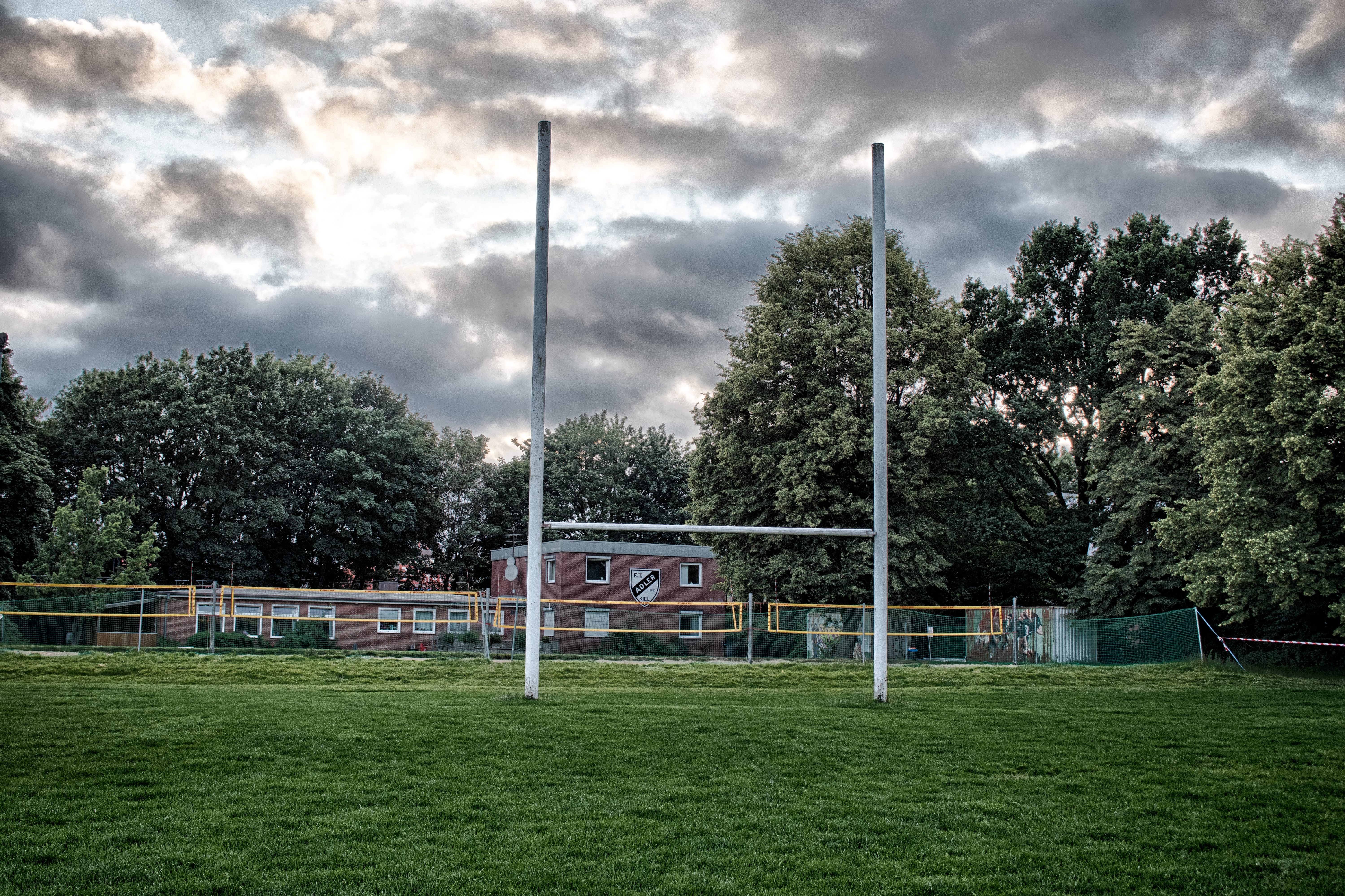 Rugbyspieler von Kiel Rugby auf dem Professor-Peters-Platz